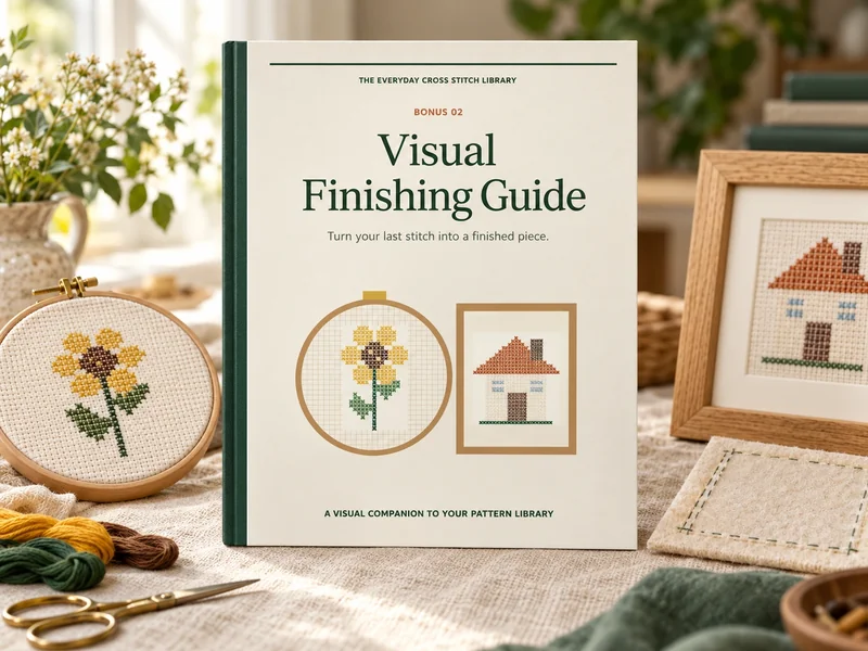 Illustrative digital product mockup of the Visual Finishing Guide